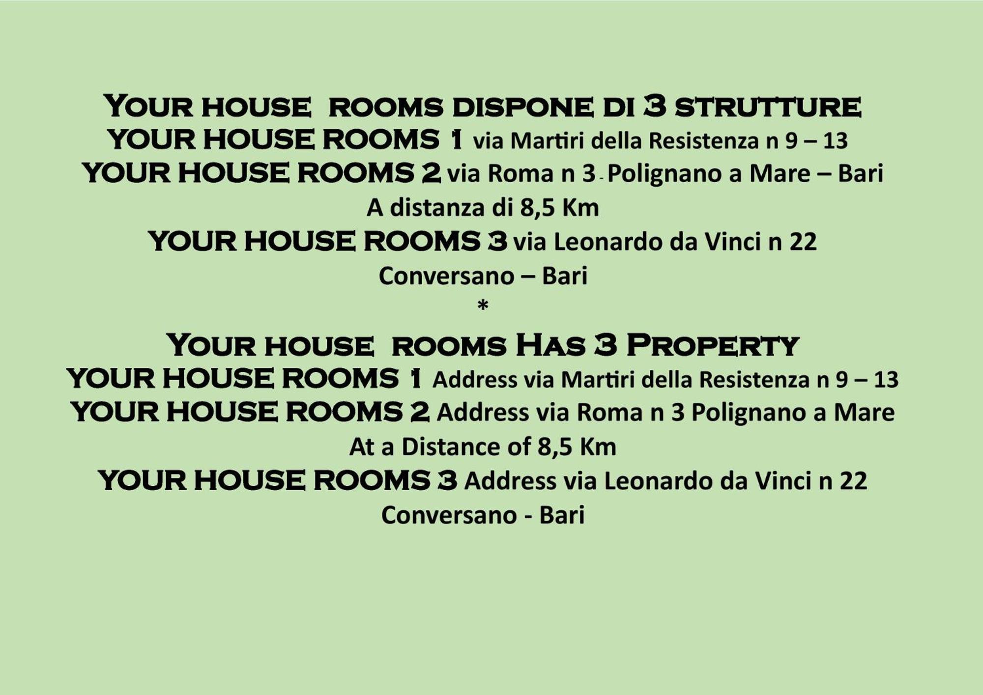 Your House Rooms 3 Conversano Quarto foto